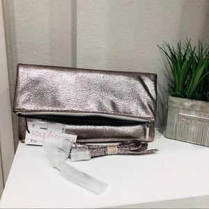 NWT Sole Society vegan leather Jezbel clutch